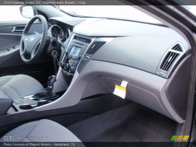 Phantom Black Metallic / Gray 2014 Hyundai Sonata GLS
