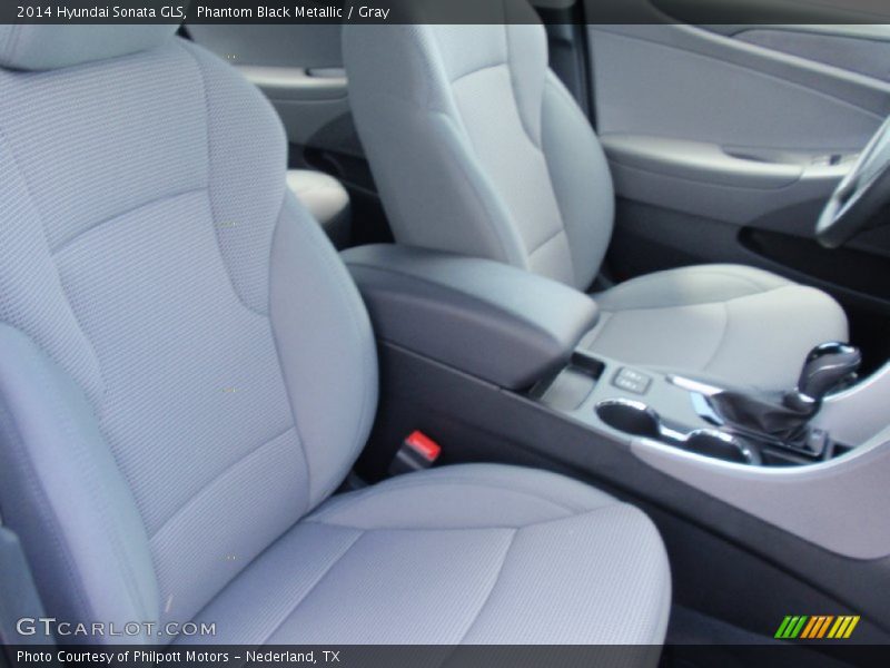Phantom Black Metallic / Gray 2014 Hyundai Sonata GLS