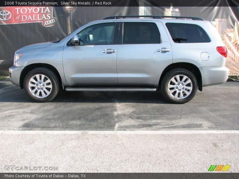 Silver Sky Metallic / Red Rock 2008 Toyota Sequoia Platinum