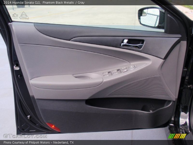 Phantom Black Metallic / Gray 2014 Hyundai Sonata GLS
