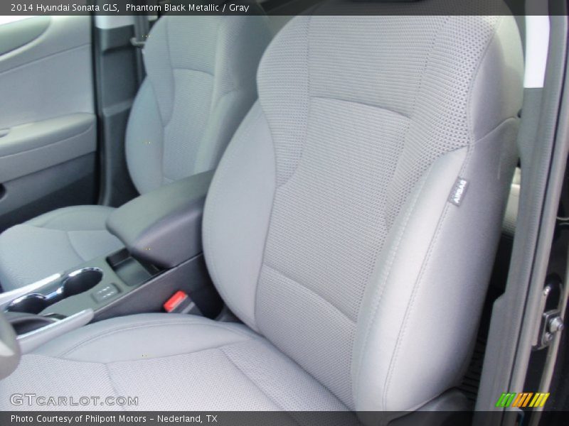 Phantom Black Metallic / Gray 2014 Hyundai Sonata GLS