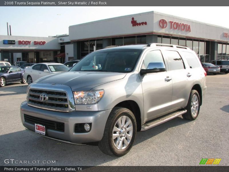 Silver Sky Metallic / Red Rock 2008 Toyota Sequoia Platinum