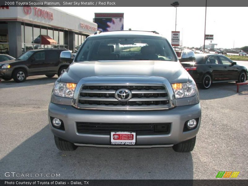 Silver Sky Metallic / Red Rock 2008 Toyota Sequoia Platinum