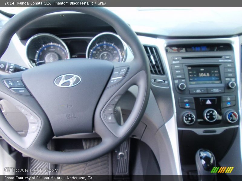 Phantom Black Metallic / Gray 2014 Hyundai Sonata GLS
