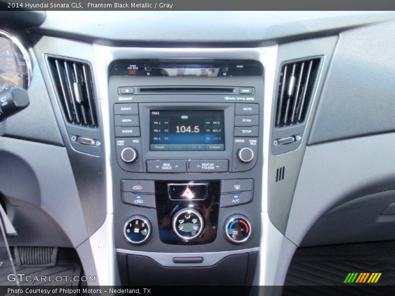 Phantom Black Metallic / Gray 2014 Hyundai Sonata GLS