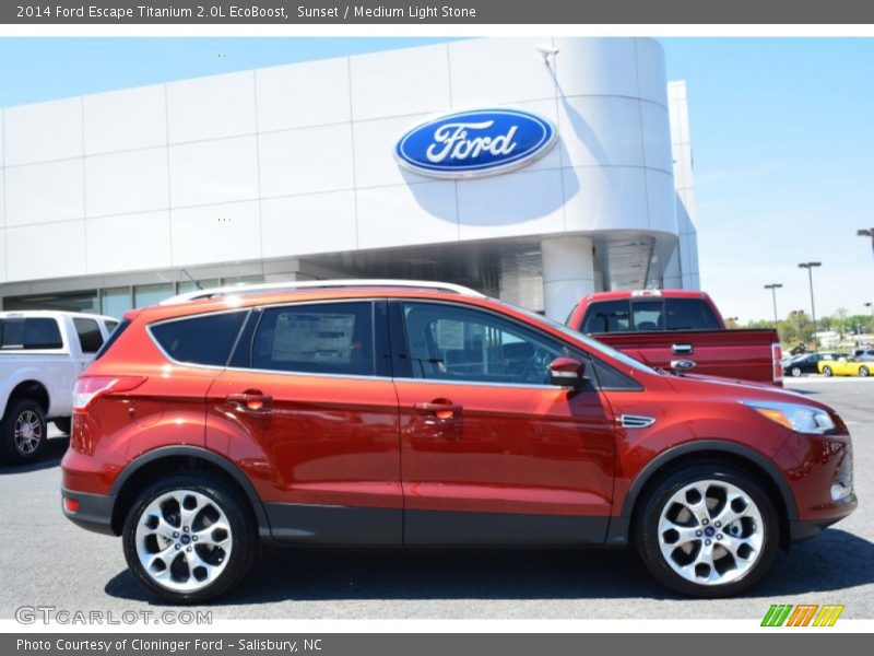 Sunset / Medium Light Stone 2014 Ford Escape Titanium 2.0L EcoBoost