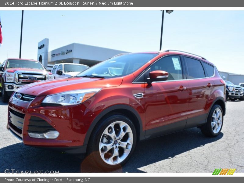 Sunset / Medium Light Stone 2014 Ford Escape Titanium 2.0L EcoBoost