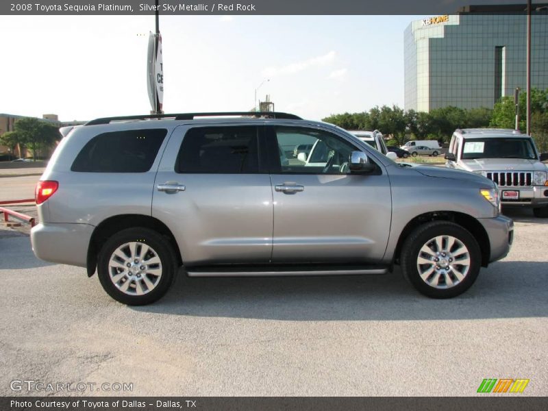 Silver Sky Metallic / Red Rock 2008 Toyota Sequoia Platinum