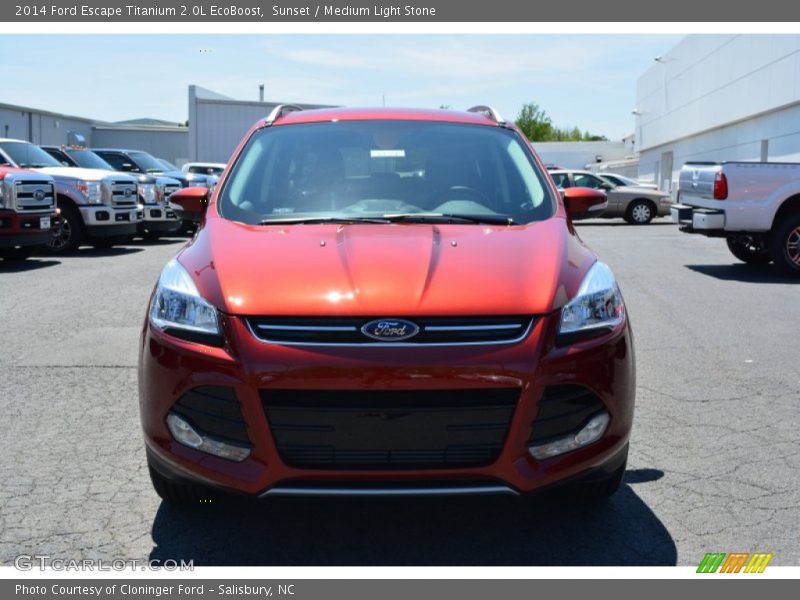 Sunset / Medium Light Stone 2014 Ford Escape Titanium 2.0L EcoBoost