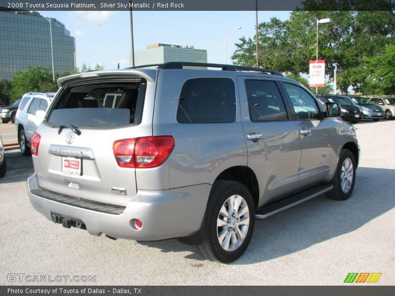 Silver Sky Metallic / Red Rock 2008 Toyota Sequoia Platinum