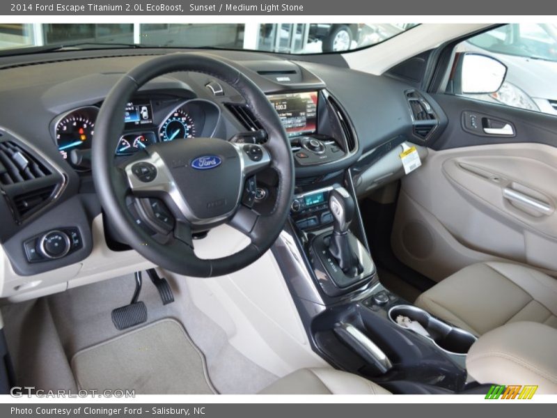 Sunset / Medium Light Stone 2014 Ford Escape Titanium 2.0L EcoBoost