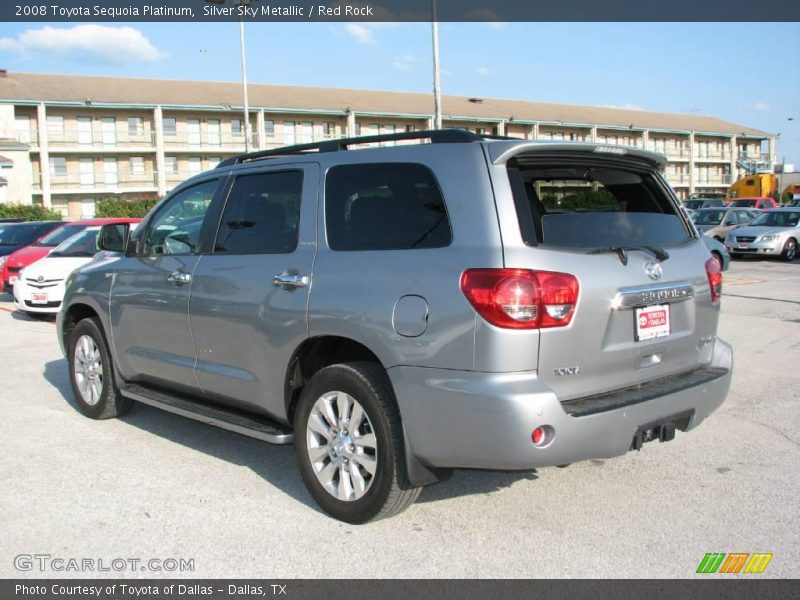 Silver Sky Metallic / Red Rock 2008 Toyota Sequoia Platinum