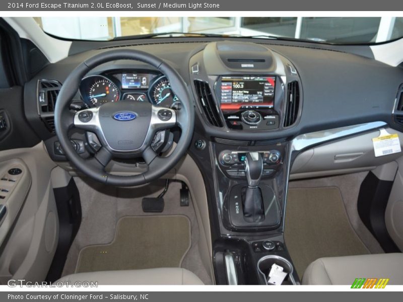Sunset / Medium Light Stone 2014 Ford Escape Titanium 2.0L EcoBoost