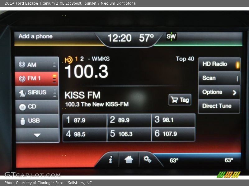 Sunset / Medium Light Stone 2014 Ford Escape Titanium 2.0L EcoBoost