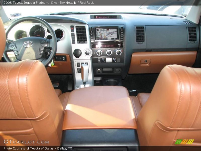 Silver Sky Metallic / Red Rock 2008 Toyota Sequoia Platinum