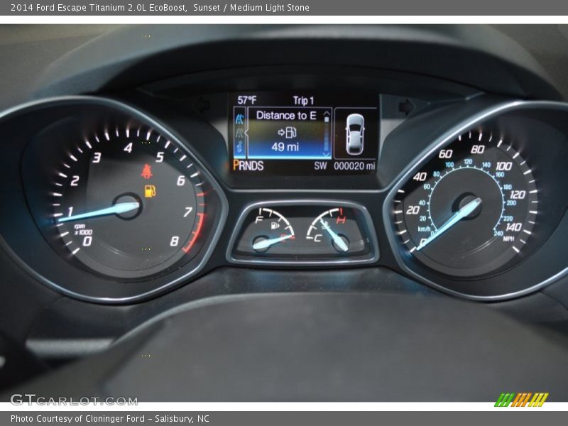 Sunset / Medium Light Stone 2014 Ford Escape Titanium 2.0L EcoBoost