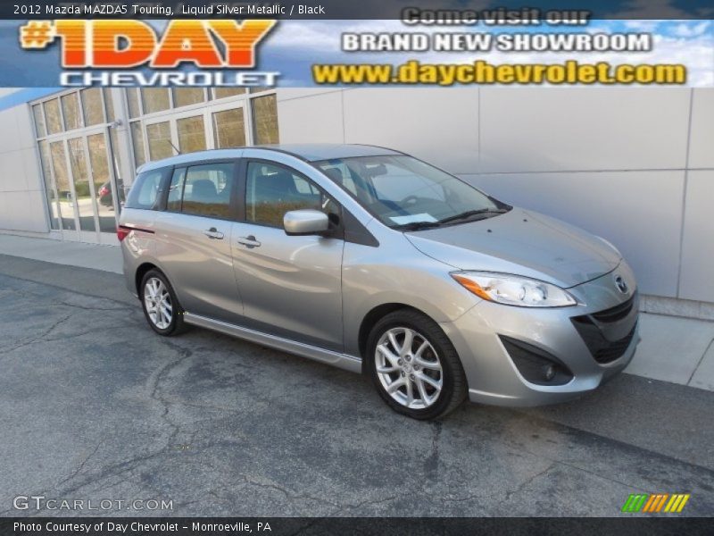 Liquid Silver Metallic / Black 2012 Mazda MAZDA5 Touring