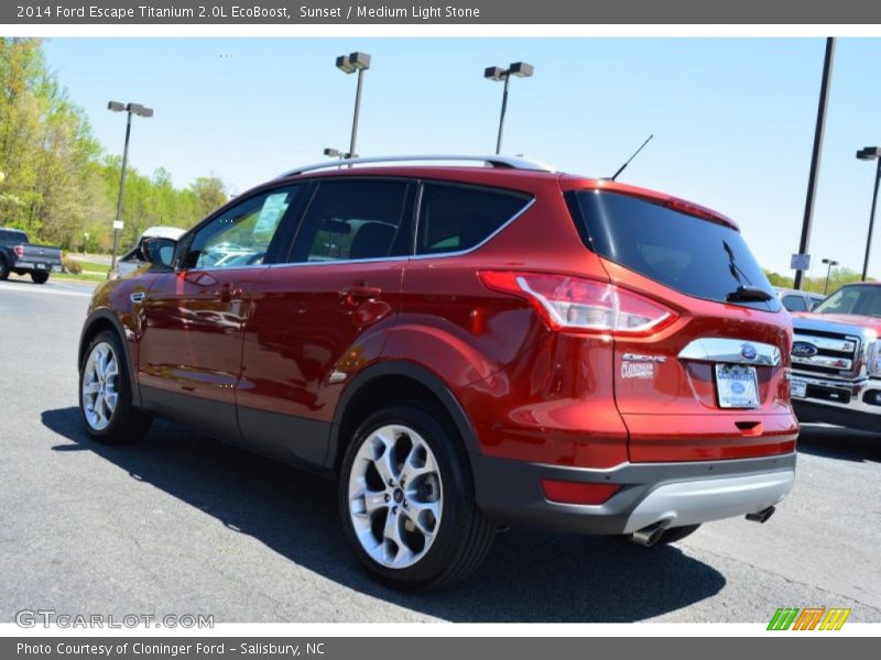 Sunset / Medium Light Stone 2014 Ford Escape Titanium 2.0L EcoBoost