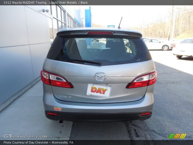 Liquid Silver Metallic / Black 2012 Mazda MAZDA5 Touring