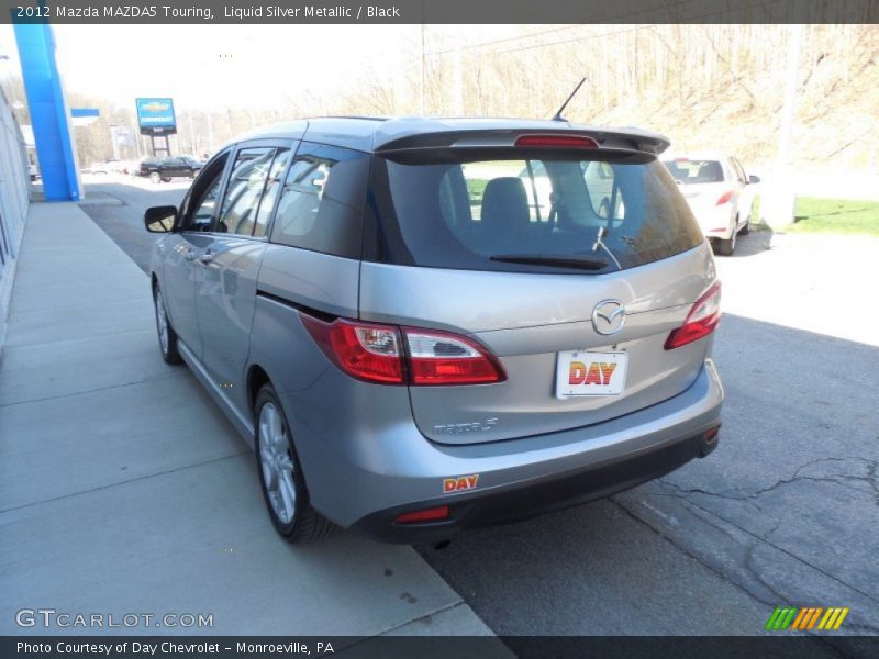 Liquid Silver Metallic / Black 2012 Mazda MAZDA5 Touring