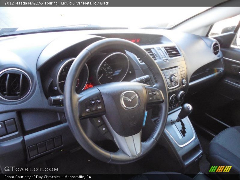 Liquid Silver Metallic / Black 2012 Mazda MAZDA5 Touring