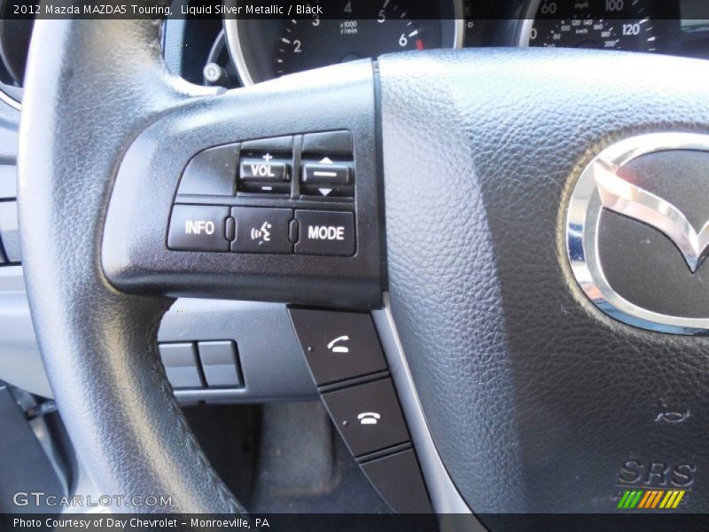 Liquid Silver Metallic / Black 2012 Mazda MAZDA5 Touring