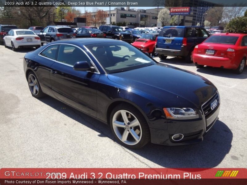 Deep Sea Blue Pearl / Cinnamon Brown 2009 Audi A5 3.2 quattro Coupe
