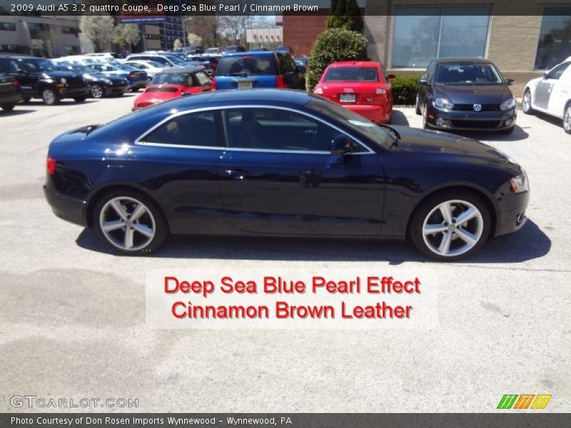 Deep Sea Blue Pearl / Cinnamon Brown 2009 Audi A5 3.2 quattro Coupe