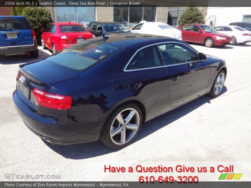 Deep Sea Blue Pearl / Cinnamon Brown 2009 Audi A5 3.2 quattro Coupe