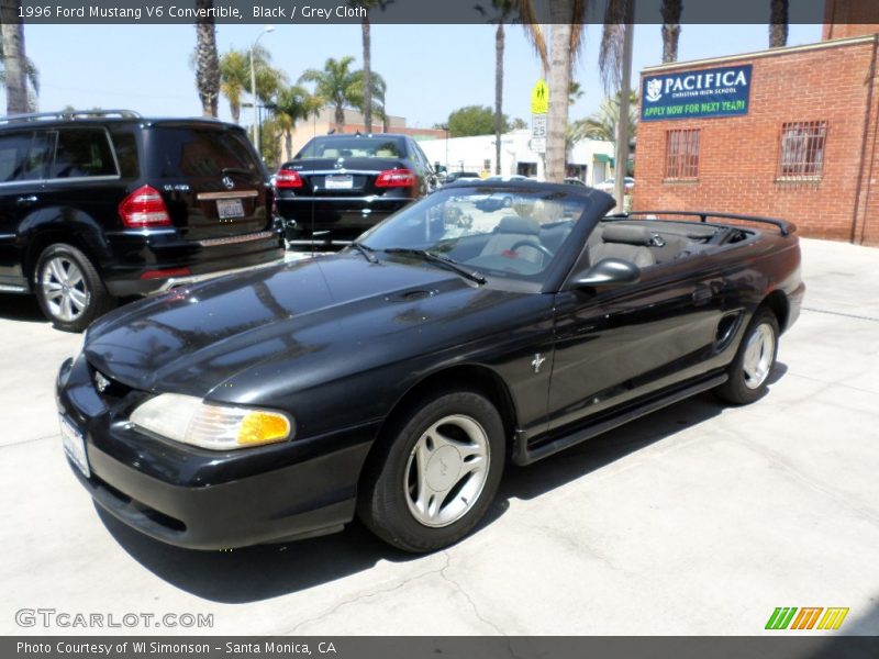 Black / Grey Cloth 1996 Ford Mustang V6 Convertible