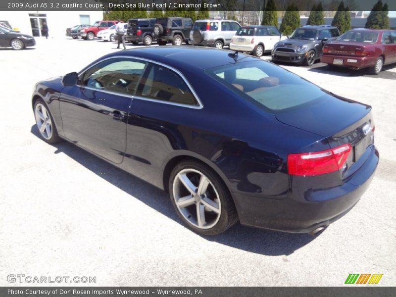 Deep Sea Blue Pearl / Cinnamon Brown 2009 Audi A5 3.2 quattro Coupe