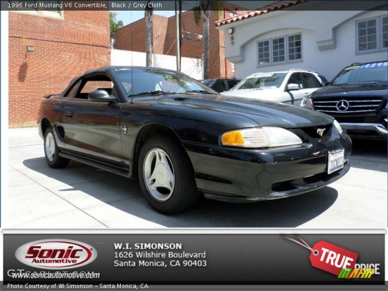 Black / Grey Cloth 1996 Ford Mustang V6 Convertible