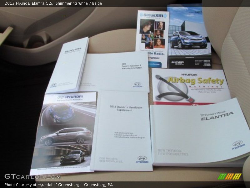 Shimmering White / Beige 2013 Hyundai Elantra GLS