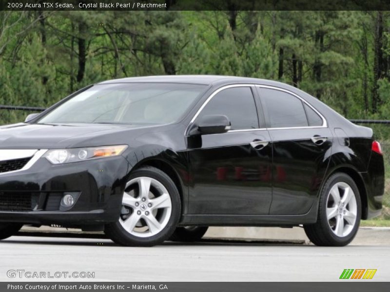 Crystal Black Pearl / Parchment 2009 Acura TSX Sedan