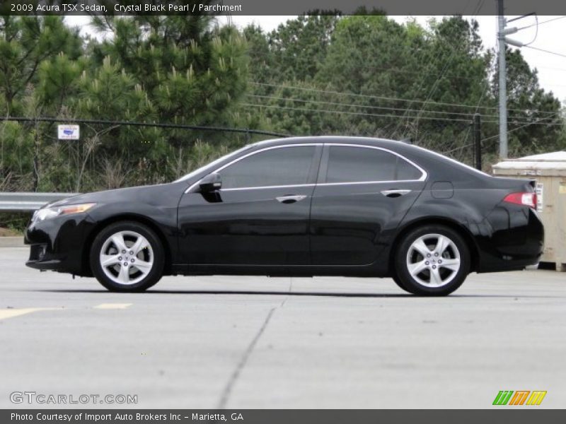 Crystal Black Pearl / Parchment 2009 Acura TSX Sedan