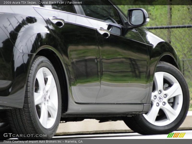 Crystal Black Pearl / Parchment 2009 Acura TSX Sedan