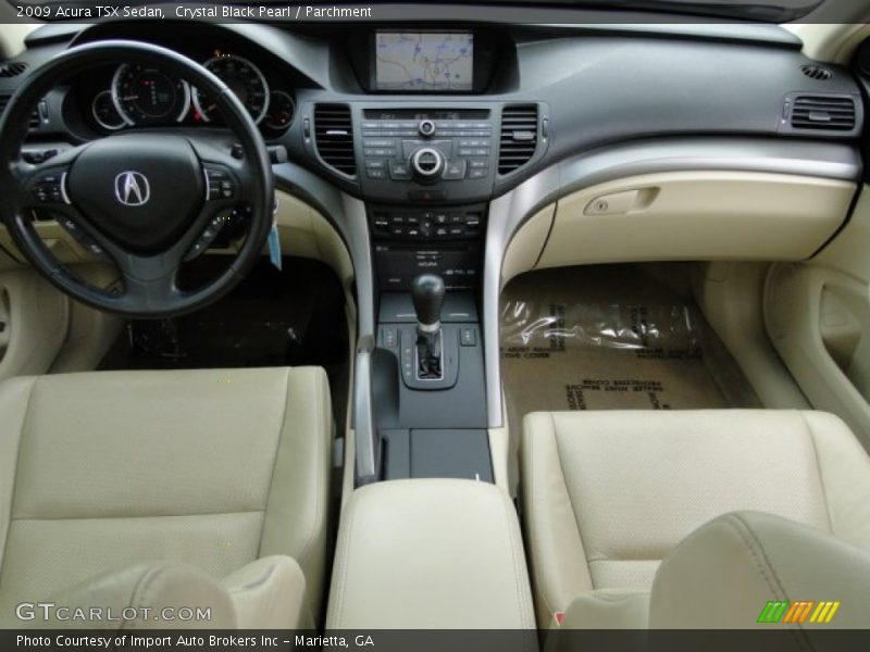 Crystal Black Pearl / Parchment 2009 Acura TSX Sedan