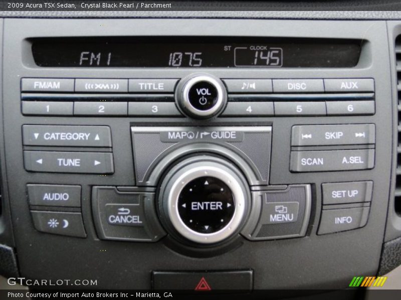 Crystal Black Pearl / Parchment 2009 Acura TSX Sedan