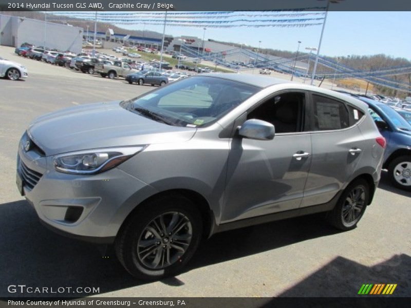 Graphite Gray / Beige 2014 Hyundai Tucson GLS AWD
