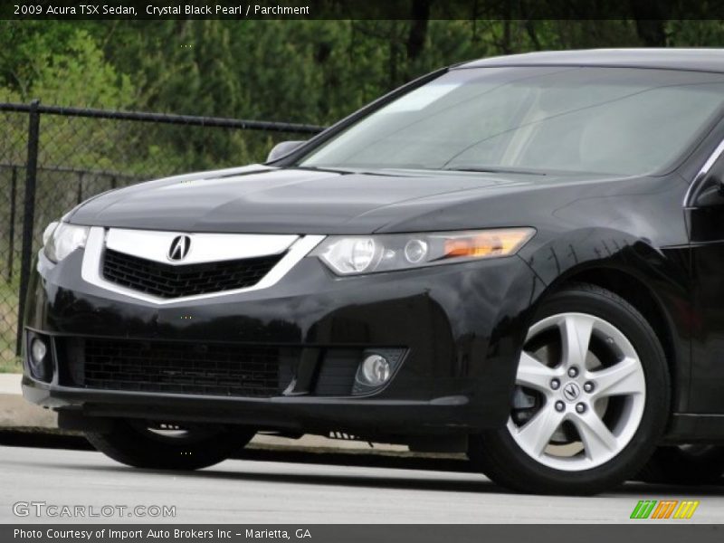Crystal Black Pearl / Parchment 2009 Acura TSX Sedan