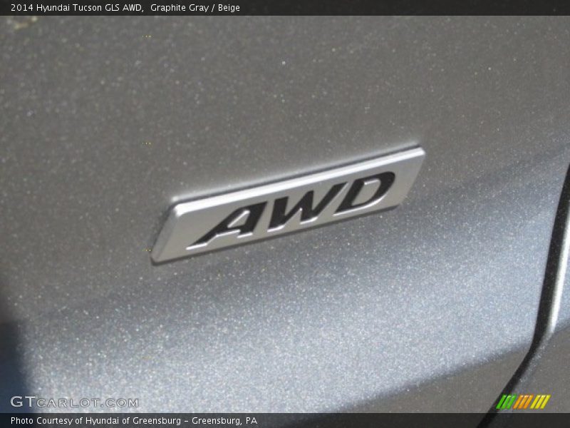 Graphite Gray / Beige 2014 Hyundai Tucson GLS AWD