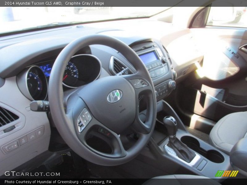 Graphite Gray / Beige 2014 Hyundai Tucson GLS AWD