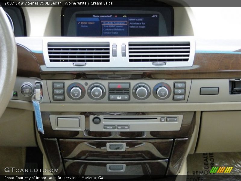 Alpine White / Cream Beige 2007 BMW 7 Series 750Li Sedan