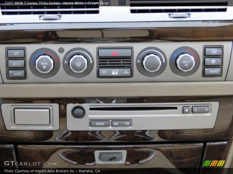 Alpine White / Cream Beige 2007 BMW 7 Series 750Li Sedan