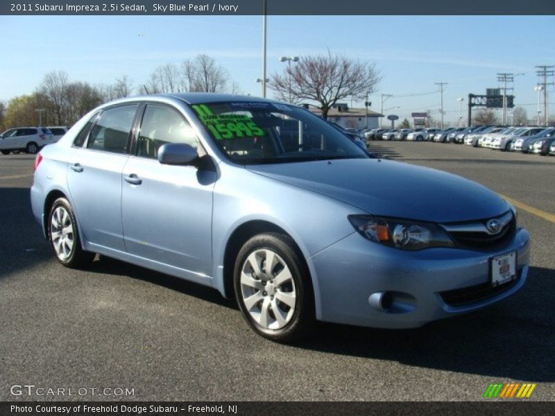 Sky Blue Pearl / Ivory 2011 Subaru Impreza 2.5i Sedan