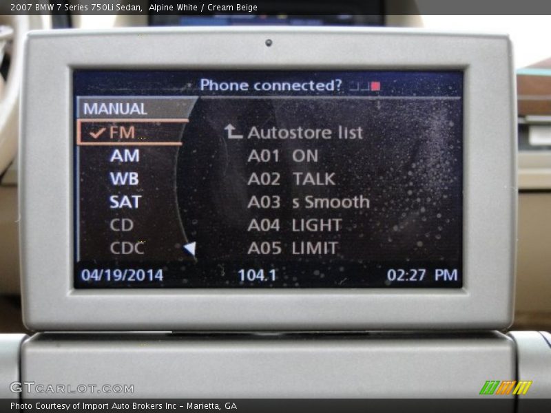 Alpine White / Cream Beige 2007 BMW 7 Series 750Li Sedan