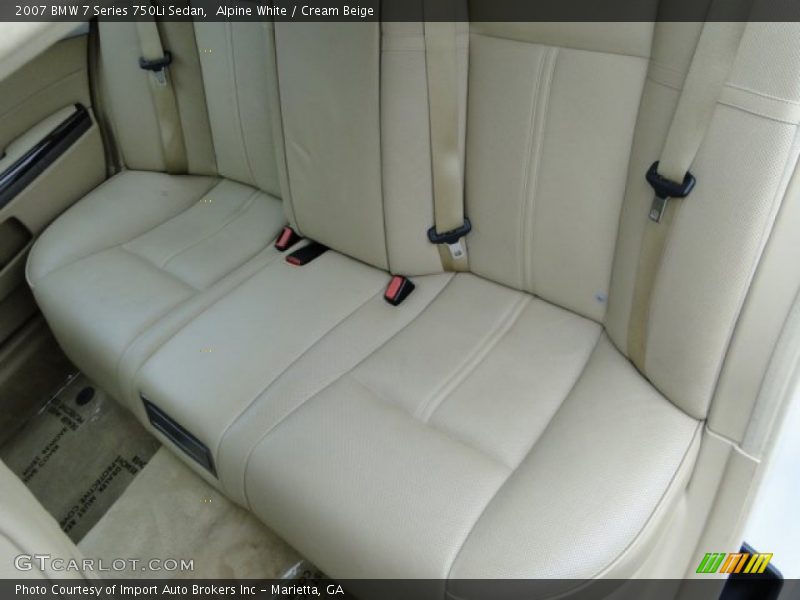 Alpine White / Cream Beige 2007 BMW 7 Series 750Li Sedan