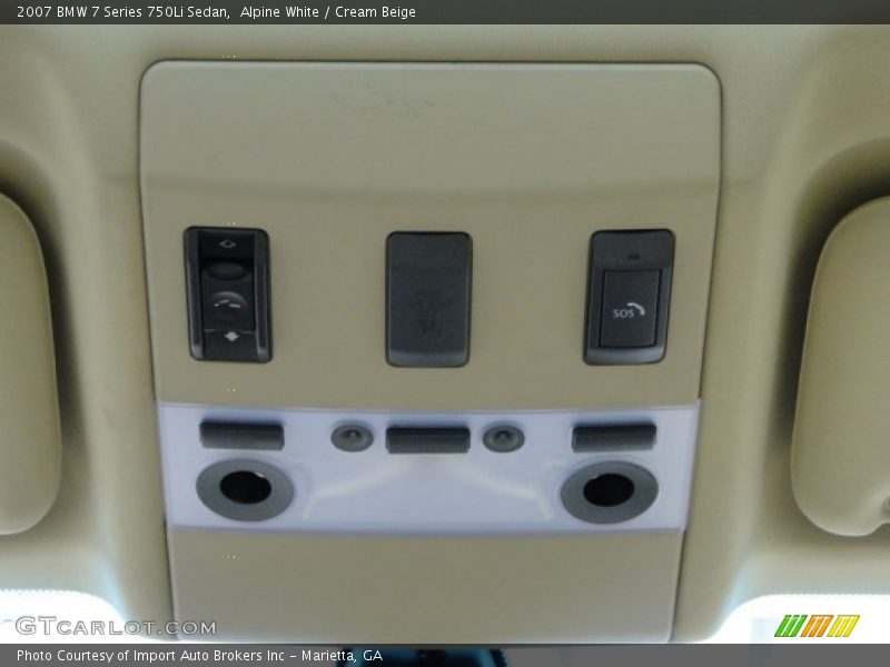 Alpine White / Cream Beige 2007 BMW 7 Series 750Li Sedan