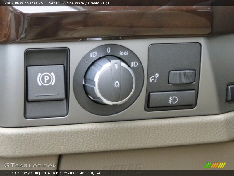 Alpine White / Cream Beige 2007 BMW 7 Series 750Li Sedan