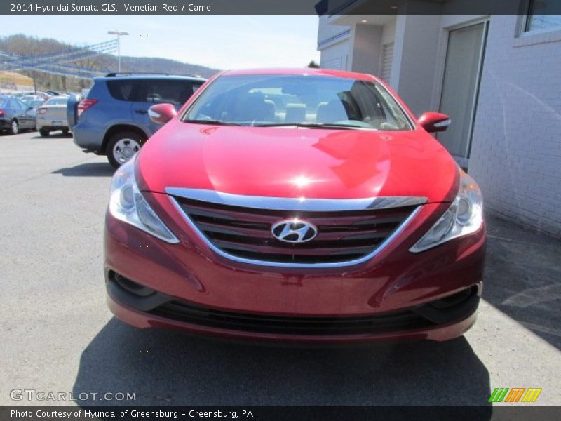 Venetian Red / Camel 2014 Hyundai Sonata GLS
